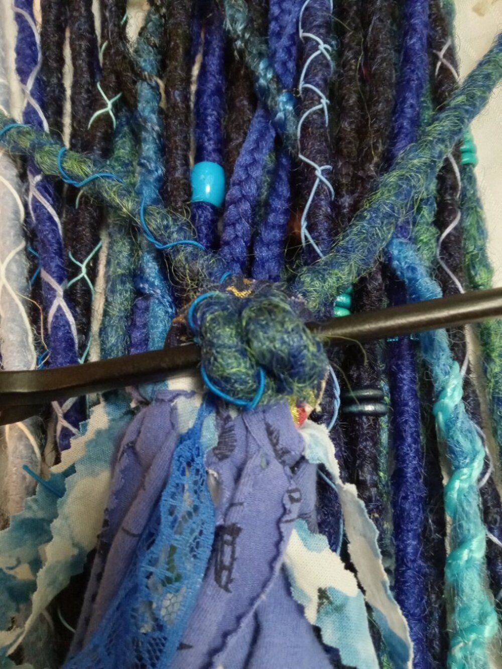 Round dreads or hair wrap/boho bun extension/Hair clip/Hair atebas & pic - Picture 5 of 7